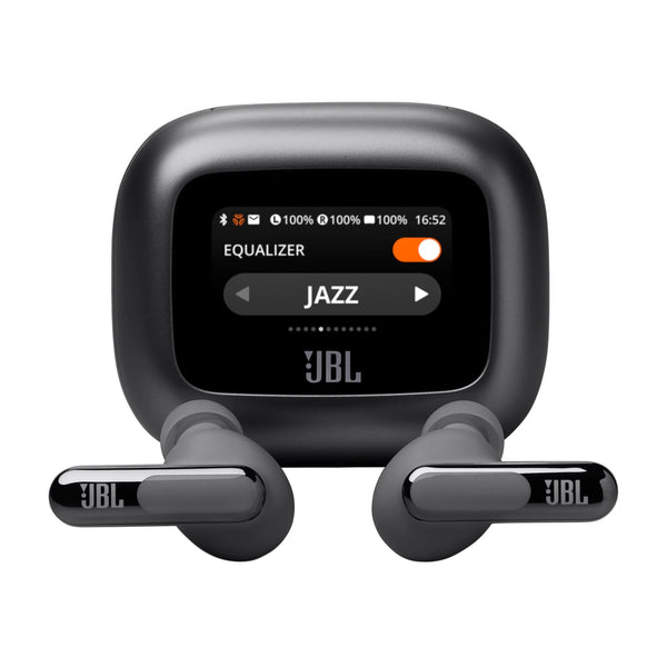 JBL Live Beam 3 - True Wireless Noise-Cancelling Closed-Stick Earbuds, 48Hrs Total Playback, Wireless Charging, 6 Mics for Perfect Calls, Multi-Point Connection, IP55 Waterproof and dustproof (Black)