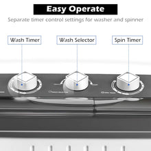 Giantex EP20313 Portable, 20lbs Capacity Combo, 12lbs Washer and 8lbs Spinner, Compact for Apartment RV, Gray & White Washing Machine