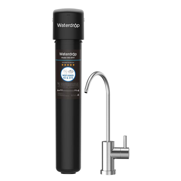 Waterdrop 17UB 3 Years Under Sink Water Filter, Under Sink Water Filtration System, NSF/ANSI 42 Certified, Reduces PFAS, PFOA/PFOS, Lead, Under Sink Water Filter with Faucet, 24K Gallons