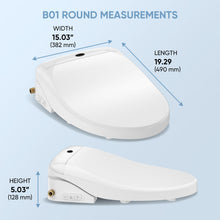 LEIVI Smart Bidet Toilet Seat with Wireless Remote and Side Panel, Multiple Spray Modes, Adjustable Heated Seat, Warm Water and Air Dryer, Auto LED Nightlight, Round