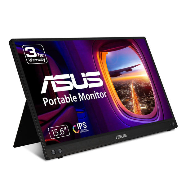 ASUS ZenScreen 15.6” 1080P Portable Monitor (MB16ACV) - Full HD, IPS, Eye Care, Flicker Free, Blue Light Filter, Kickstand, USB-C Power Delivery, for Laptop, PC, Phone, Console