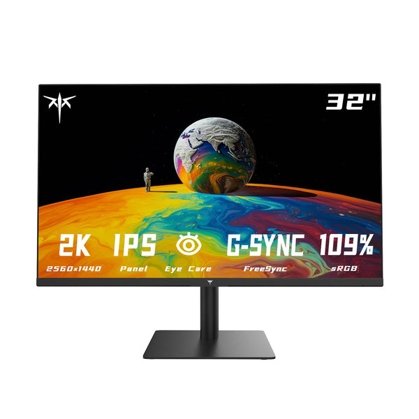 KTC 32 Inch 2K Monitor, 1440P IPS Computer Monitor, 100Hz Frameless QHD PC Monitor for Office & Gaming, Eye Care, G-Sync/FreeSync, 109% sRGB, HDR, HDMI/DP, Tilt Adjustable, VESA Mountable, H32T13