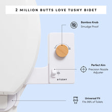 TUSHY Classic 3.0 Bidet Toilet Seat Attachment - A Non-Electric Self Cleaning Water Sprayer with Adjustable Water Pressure Nozzle, Angle Control & Easy Home Installation (Bamboo)