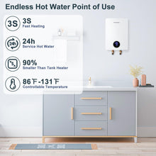 Tankless Water Heater Electric, ECOTOUCH 14kW 240V on Demand Electric Water Heater Instant Hot Water Heater Under Sink Point of Use with Self-Modulating ECO140S White ETL Certificated