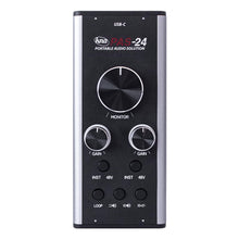 KNA PAS-24 Portable Audio Interface – 24-Bit/192kHz USB Sound Card for Home Recording Musicians and Creators, XLR & 1/4