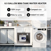 thermomate Electric Tank Water Heater, 6.5 Gallons Mini Tank Water Heater for Point of Use Instant Hot Water 120V 1440W Plugin to Use, Wall or Floor Mounted, UL Certified ES700