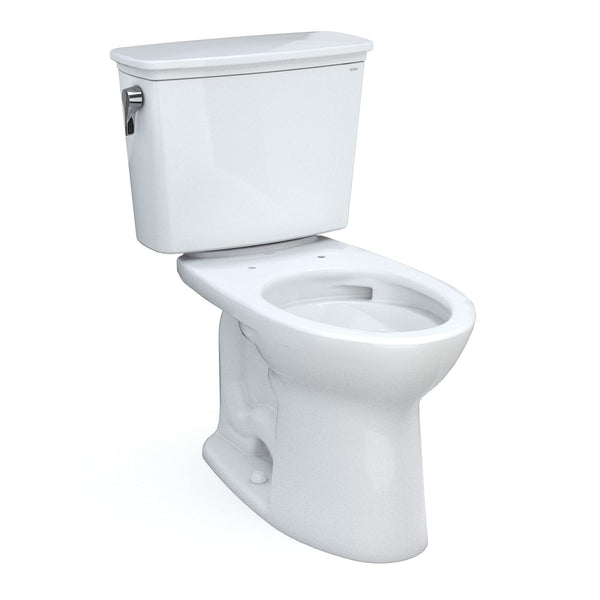 TOTO Drake Transitional Two-Piece Elongated 1.28 GPF Universal Height TORNADO FLUSH Toilet with CEFIONTECT, Cotton White - CST786CEFG#01