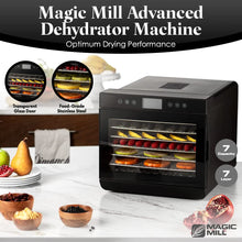 Magic Mill Food Dehydrator Machine - Easy Setup, Digital Adjustable Timer, Temperature Control | Keep Warm Function | Dryer for Jerky, Herb, Meat, Beef, Fruit and to Dry Vegetables