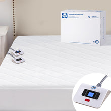 Sealy 3M Scotchgard Heated Mattress Pad | Quilted Cotton Electric Bed Warmer with 10 Heat Setting Dual Controller | 1-12 Hours Auto Shut Off | 17