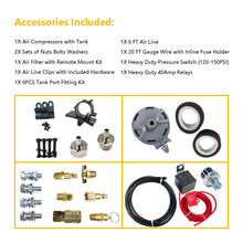 Medium Duty Onboard Air System/Kit 150 PSI Compressor 12V With 2.5 Gallon (9.5 Liter) Train/Air Horn Tank