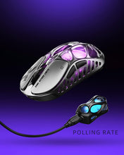 GravaStar Mercury X Pro Wireless Gaming Mouse, Come with 8K Dongle – 32,000 DPI PAW 3950 Sensor, 8,000Hz Polling Rate, Only 49g, Magnesium Alloy Hollow Frame, RGB Lighting, 5 Programmable Buttons