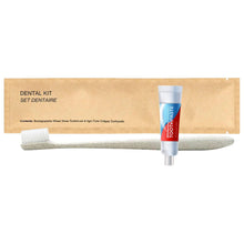 World Amenities Kraft Paper Dental Kit - Wheat Straw Toothbrush and Toothpaste Dental Care Kit (300)