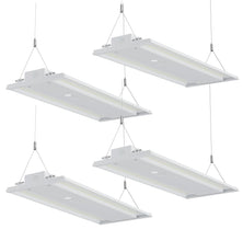 JC-LGL LED Linear High Bay Light, 210W LED High Bay Shop Lights Fixture, Compatible with Industrial 120-277V, 31500LM LED Linear High Bay Light for Shop Garage Warehouse, UL Complied, 4 Pack, White