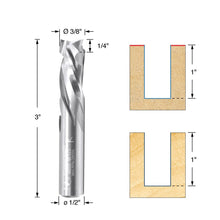 Amana Tool - 46022 CNC Solid Carbide Mortise Compression Spiral 3 Flute 1/2 Dia x 1 Cut HE