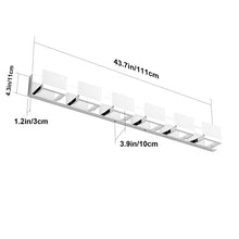 Tipace Modern 6 Lights LED Vanity Light for Bathroom Up and Down Chrome Bathroom Wall Light Fixtures Over Mirror(White Light 6000K)