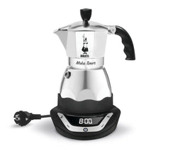 Bialetti 8006363009980 Bialetti Moka Easy Timer 3 tz Electric Coffee machin, Metallic