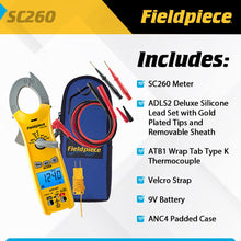 Fieldpiece Compact HVACR Clamp Multimeter SC260 – True RMS Clamp Meter with Temperature, Capacitance & Backlight