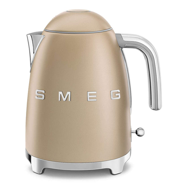 SMEG 50's Retro Style Electric Water Kettle with Automatic Shutoff, Removable Base, and Water Indicator, KLF03CHMUS, Matte Campagne