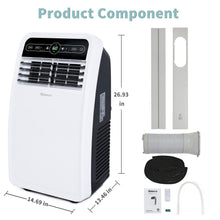 Shinco 8,000 BTU Portable Air Conditioner, AC Unit with Built-in Cool, Dehumidifier & Fan Modes for Room up to 200 sq.ft, Conditioner Remote Control, 24 Hour Timer, Installation Kit