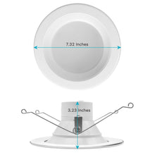 LUXRITE 5/6 Inch LED Recessed Retrofit Downlight, 14W=90W, CCT Color Selectable 2700K | 3000K | 3500K | 4000K | 5000K, Dimmable Can Light, 1100 Lumens, Wet Rated, Energy Star, Baffle Trim (16 Pack)