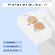 TUSHY Spa Warm Water Bidet Attachment for Toilet. Universal Fit, Easy Install (Requires Sink Access for Optional Temperature Control) Self Cleaning, Adjustable Pressure, Angle Control, Platinum Knob