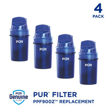 PUR Water Pitcher & Dispenser Replacement Filter 4-Pack, Genuine PUR Filter, 2-in-1 Powerful Filtration and Faster Filtration, 8-Month Value, Blue (PPF900Z4)