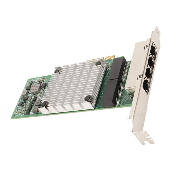 PCIEx4 Card, 4 Port Gigabit I350 Chip Large Heat Sink RJ45 Interface, for Desktop Computers