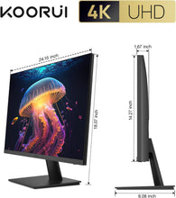 KOORUI 27 Inch 4K UHD(3840 * 2160) Monitor IPS Ultra-Thin Computer Monitor 60Hz with 90% DCI-P3 Displayport&HDMI VESA HDR10 (N07)