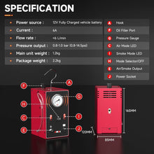 ANCEL S200 Smoke Machine Automotive with Built-in Air Pump and Pressure Gauge, Evap Smoke Machine Leak Detector, Dual Mode Auto Fuel Pipe System Vacuum Leak Smoke Tester for All Car/Motorcycle/Truck