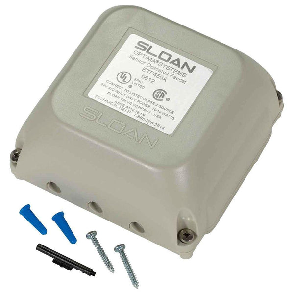 Sloan ETF-450-A Faucet Control Module, Splash Proof Junction Box - for use with ETF Style Faucets, Vandal Resistant Cover, Under Sink Mount, Commercial Environments, 3365000