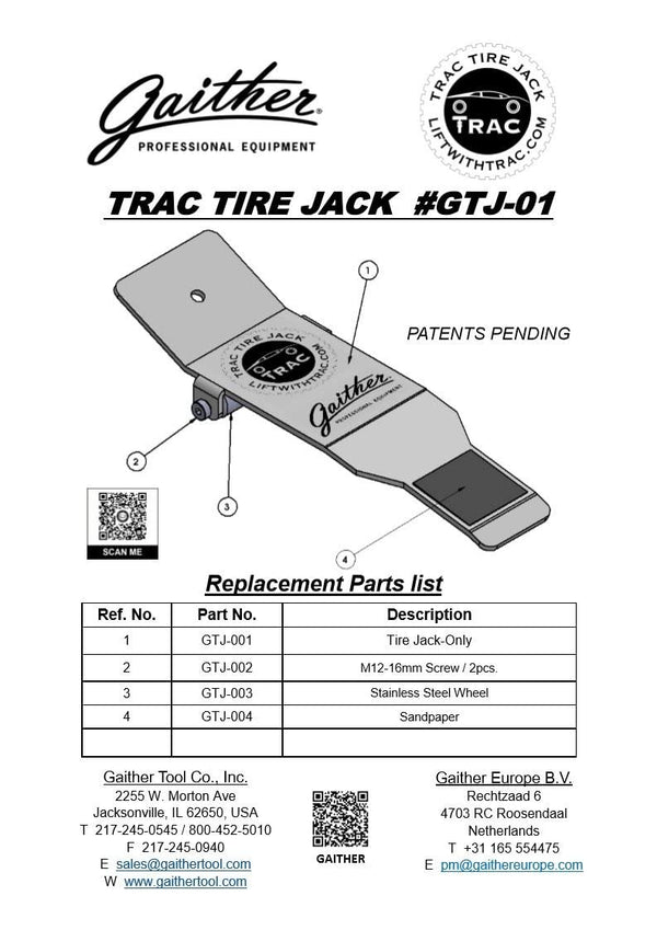 TRAC Tire Jack