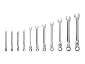 TEKTON Flex Head 12-Point Ratcheting Combination Wrench Set, 11-Piece (1/4-3/4 in.) | WRC95000