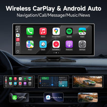 Wireless Portable Carplay Screen for Car, 11.26 inch A-pple Carplay & Android Auto HD Touchscreen with 4K Dash Cam, 1080P Backup Camera, GPS Navigation, Bluetooth, Siri, FM, Mirror Link