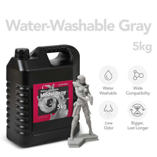 phrozen 3D Printer Water-Washable Rapid Resin, Model Gray 405nm LCD UV-Curing Photopolymer Resin for High Precision Printing, Low Odor, Non-Brittle, Easy to Print, Easy to Clean and Cure (5KG)