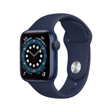 Apple Watch Series 6 (GPS, 40mm) - Blue Aluminum Case with Deep Navy Sport Band (Renewed)