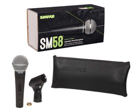 Shure SM58 Pro XLR Dynamic Microphone with On/Off Switch - Professional Studio & Live Performance Cardioid Mic for Vocals, Podcasting, and Recording (SM58S)