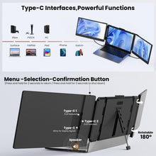 Portable Monitor, Laptop Screen Extender Kwumsy S2 Triple Laptop Monitor Extender Ultra Slim 14