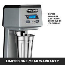 Waring Commercial WDM120TX Heavy-Duty Single 1Hp Spindle Drink Mixer with Countdown Timer, Digital Display, Automatic Start/Stop, 120V, 5-15 Phase Plug, 22