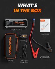 WOLFBOX 4000A Jump Starter,12V Car Battery Jump Starter with 65W Quick Charger,LED Display,24000mAh Portable Jump Starter Battery Pack(10L Gas 10L Diesel Engine) with Booster,LED Light,Jumper Cables