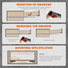 AOLISHENG 6 Pair Undermount Soft Close Drawer Slides 9 12 15 18 21 24 Inch 80 lb Load Capacity Full Extension Ball Bearing Hidden Bottom Mount Rails Locking Devices Concealed Runners