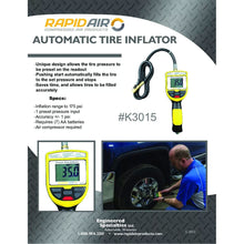 RapidAir K3015 AutomaticShutoff 175 PSI DigitalDisplayPreset Tire Inflator Gauge