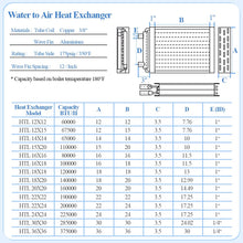 Water to Air Heat Exchanger 16x18 with 1