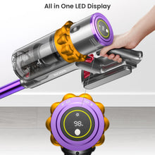 Cordless Vacuum Cleaner, 550W/45Kpa/70Mins Vacuum Cleaners for Home, Stick Vacuum Cordless with Low Noise, LED Screen, Wall Mount Charging,1.6L Dust Cup, Rechargeable Vacuum Pet Hair/Carpet/Hardfloor