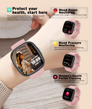 Geelouxian Advanced Health & Fitness Smartwatch,1.72'' HD Touchscreen,Men's Smartwatch,100+ Exercise Modes,24/7 Heart Rate,Blood Oxygen,Stress,Sleep Tracking,Waterproof Fitness Tracker (Pink)