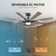 VONLUCE Ceiling Fans with Lights, 60 Inch Ceiling Fan and Remote, 3CCT, 6 Speeds Reversible Quiet DC Motor, Ceiling Fan for Living Room Farmhouse Bedroom Kitchen Patio Indoor, Black