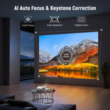 [Auto Foucs] Smart Projector with WiFi and Bluetooth, VISSPL 4K Supported Video Projector, Auto Keystone, Home Theater Movie Phone Projector Compatible with Android/iOS/Windows/TV Stick/HDMI/USB