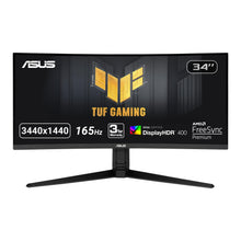 ASUS TUF 34 Inch Curved Gaming Monitor - WQHD (3440x1440), 165Hz, 1ms, Extreme Low Motion Blur, FreeSync Premium, Eye Care, Height Adjustable, DisplayHDR 400, DisplayPort, HDMI, USB - VG34VQL1B