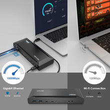 WAVLINK Universal USB C Laptop Docking Station Dual Monitors 5K/4K@60Hz with 65W Host Charging for Thunderbolt 4/3, USB-C Windows, Mac, Chrome, Ubuntu 20.04,22.04(2HDMI, 2DP, 6USB 3.0, 1Gbps Ethernet