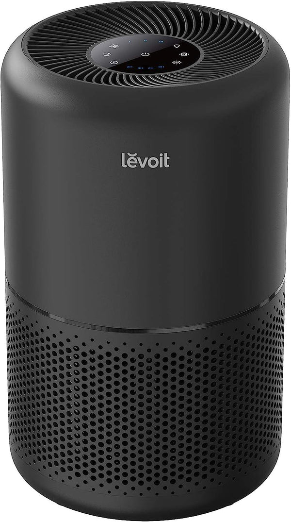 LEVOIT Air Purifier for Home Allergies Pets Hair in Bedroom, Covers Up to 1095 ft² by 56W High Torque Motor, 3-in-1 Filter with HEPA Sleep Mode, Remove Dust Smoke Pollutants Odor, Core300-P, Black