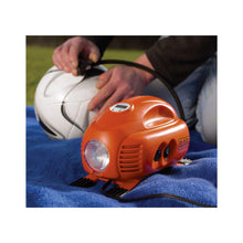 BLACK+DECKER ASI200 8.27 bar / 120 PSI Compressor with 12 V Cigarette Lighter Socket Digital Display Automatic Shut-Off with 3 Valve Attachments 3.1 m Cable